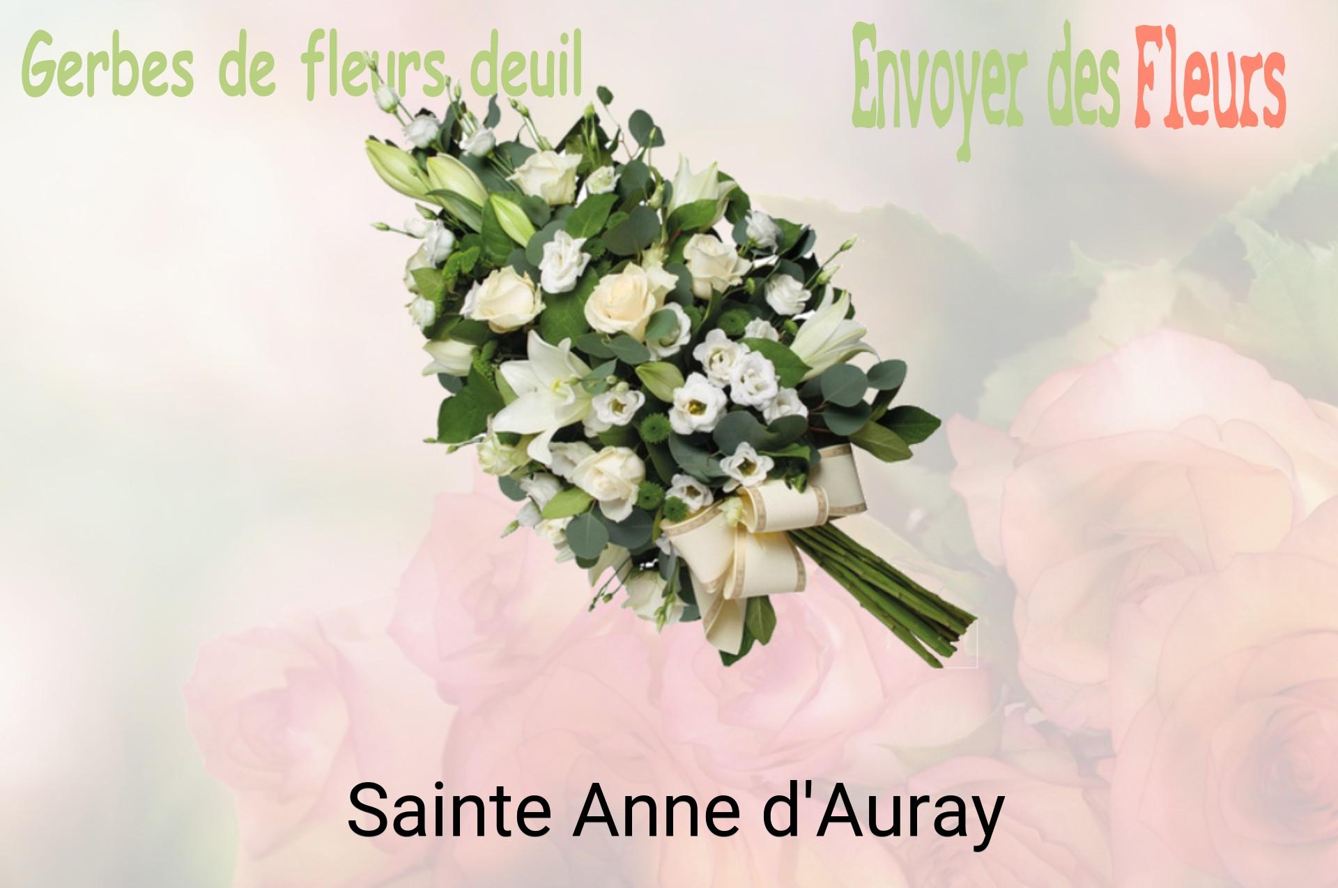 Gerbe de fleurs de deuil livrée à Sainte-Anne-d'Auray
